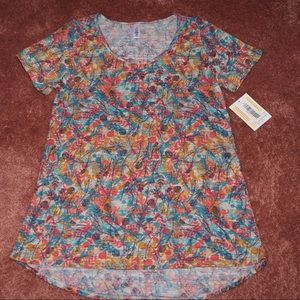 Floral Classic-T in pink orange blue